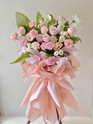 A large size flower stand for business opening gift with delivery across Kuala Lumpur and Selangor.