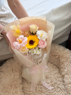 A soap flower bouquet perfect for graduation gift with same day flower delivery at Kuala Lumpur and Selangor.