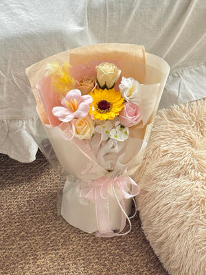 A soap flower bouquet perfect for graduation gift with same day flower delivery at Kuala Lumpur and Selangor.