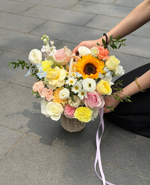 Beautiful flower basket for get well soon gift in Kuala Lumpur.