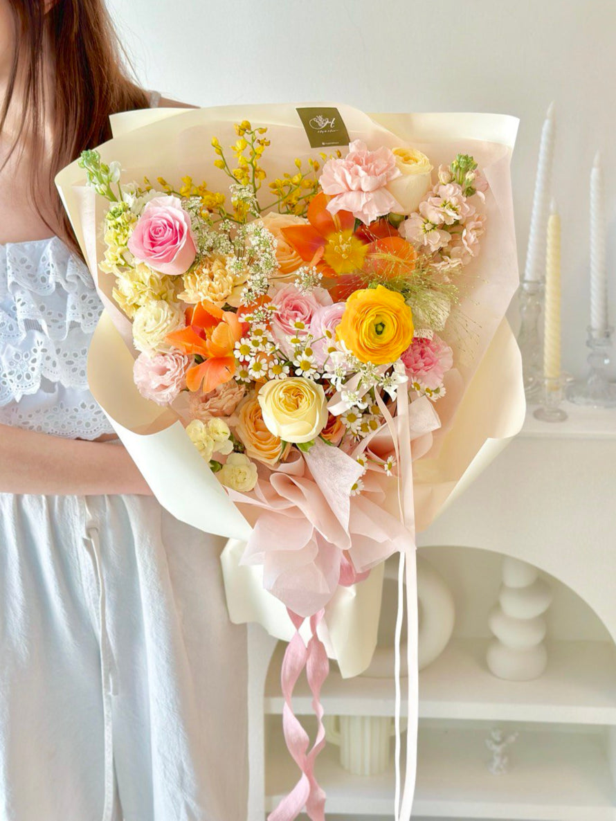 Signature Mixed Bouquet Hug and Heart