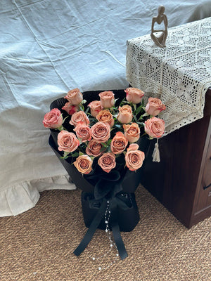 Premium Valentine’s bouquet of cappuccino roses from Hug and Heart Florist Subang Jaya Malaysia.