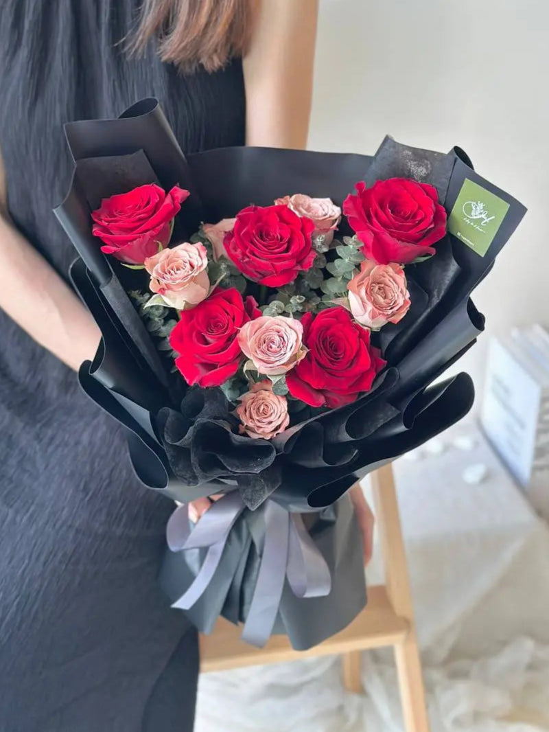 Red Rose + Cappuccino Rose