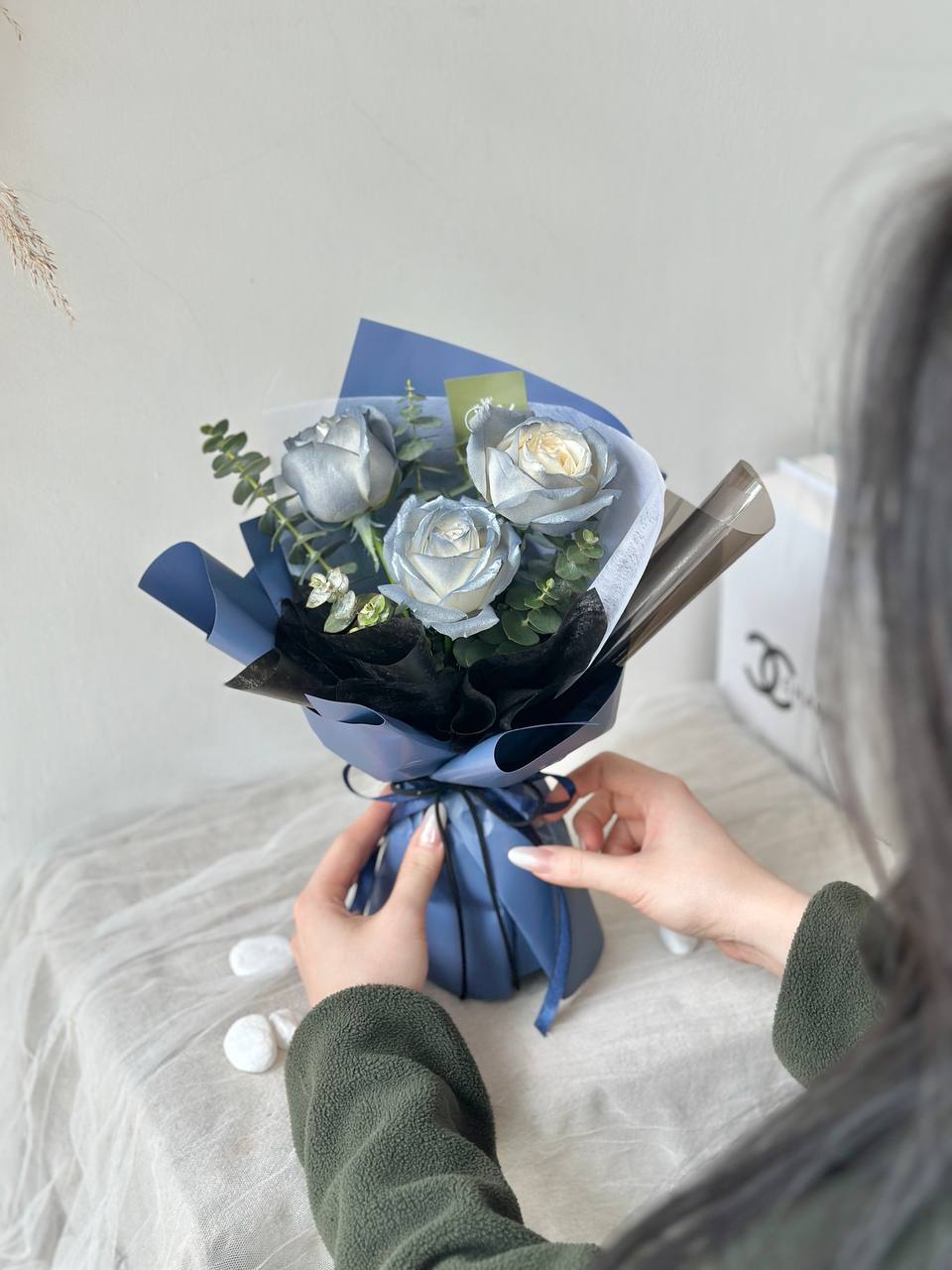 Coryssa 3 stalks Blue Rose