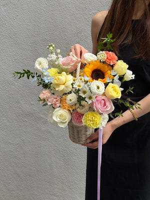 Fresh flower basket for wishing someone a speedy recovery in Kuala Lumpur.