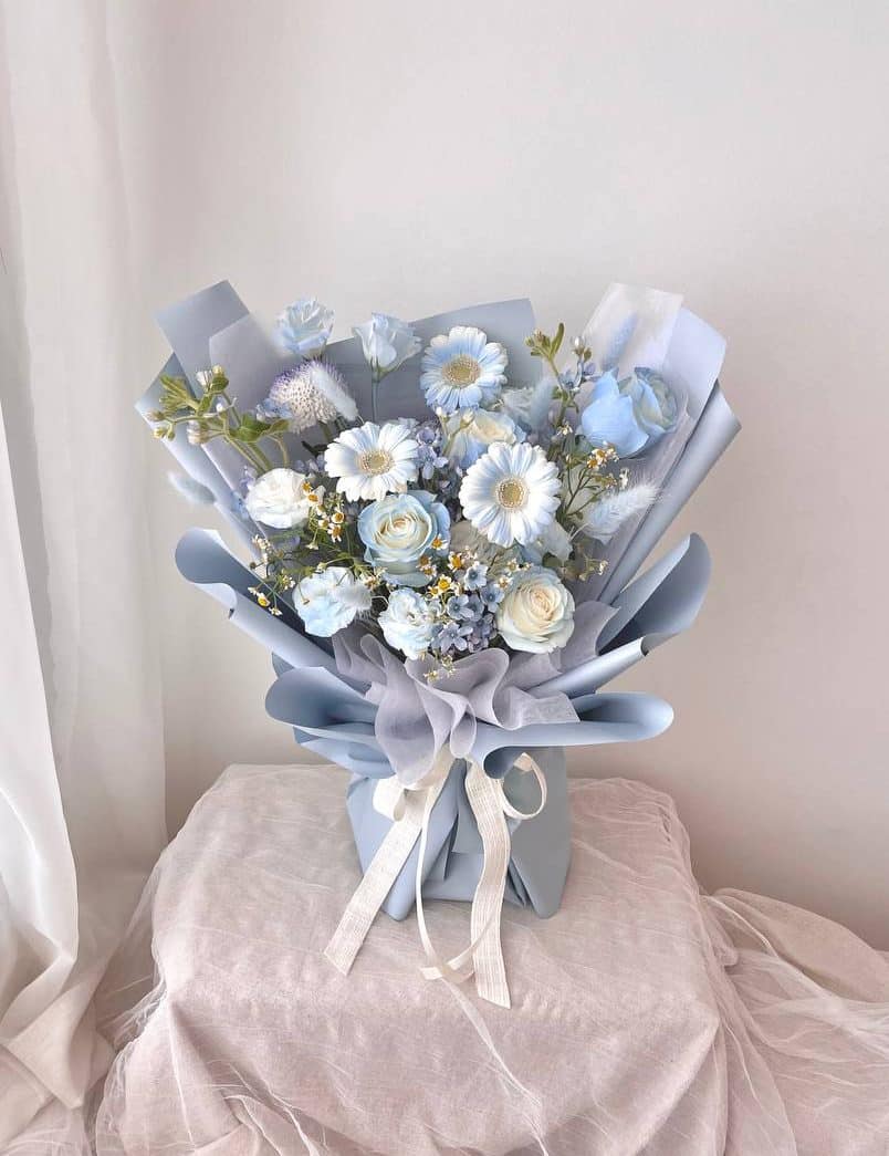 Baby Blue Mixed Bouquet