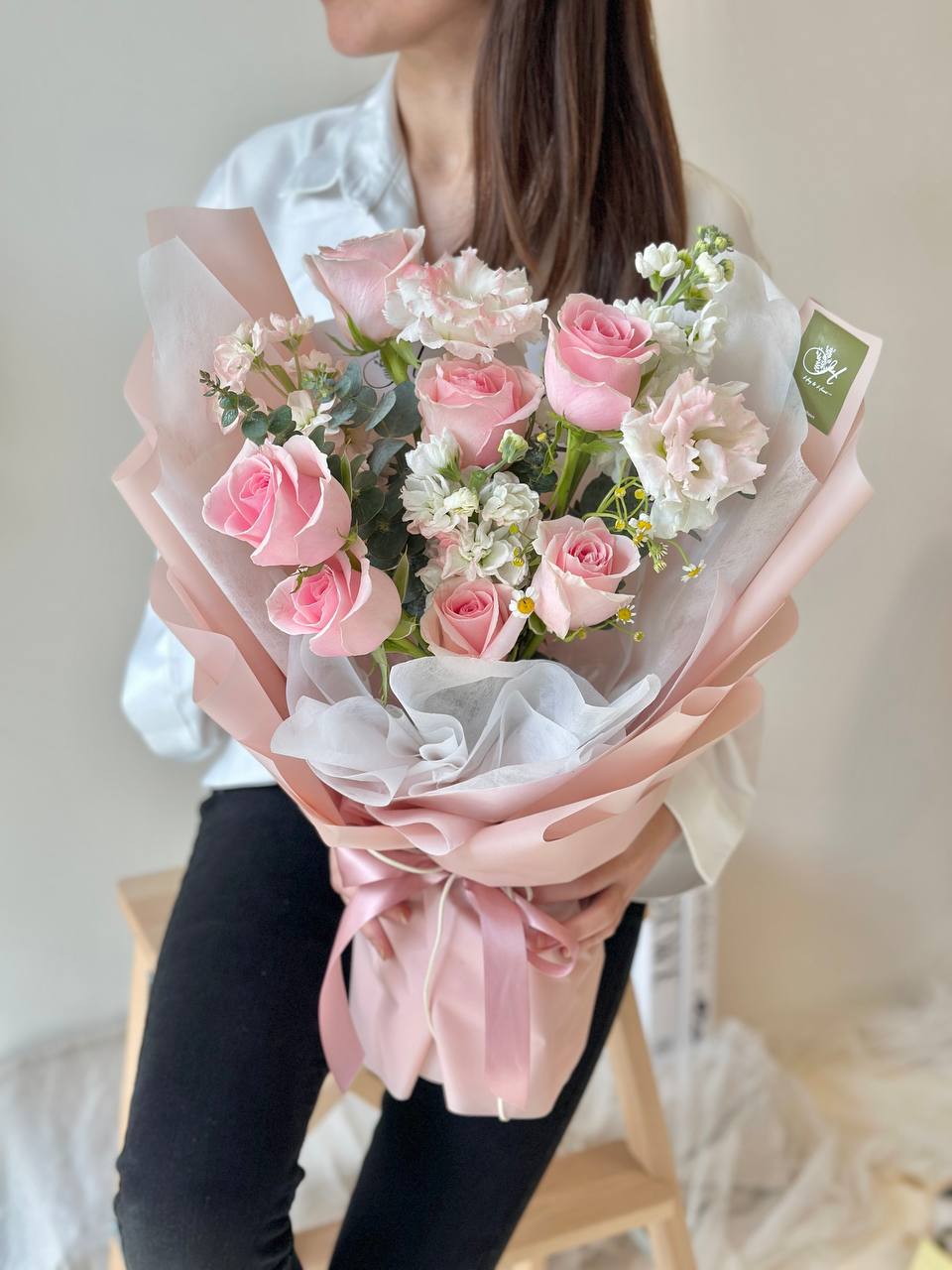 Pink Rose mixed bouquet