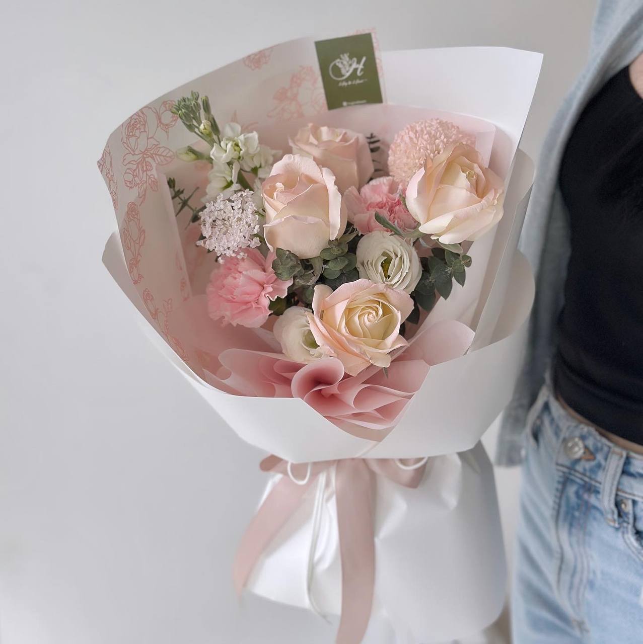 Soft Pink Mixed Rose Bouquet