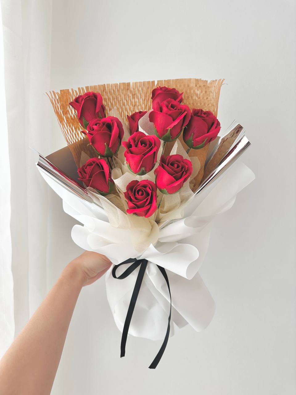 Red Rose Soap Flower Bouquet