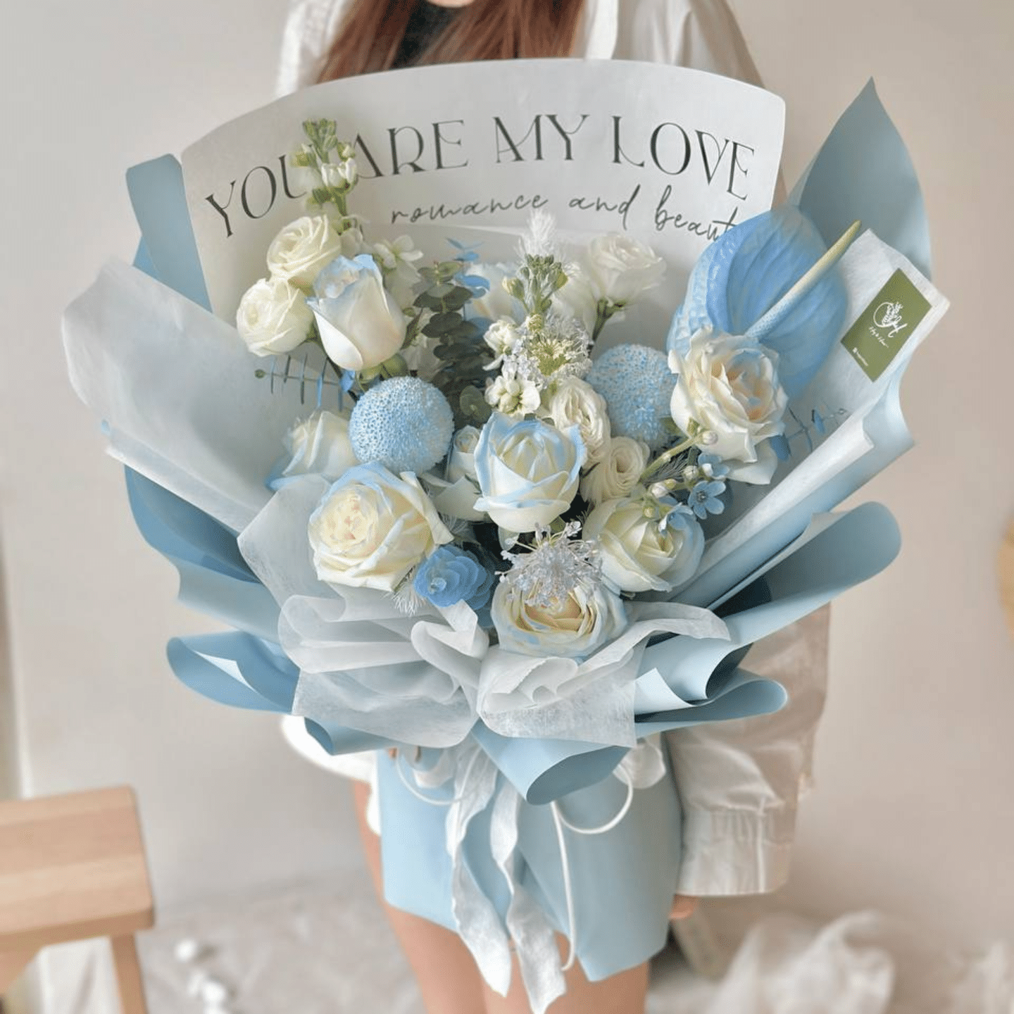 Chloee Blue Rose Mixed Bouquet