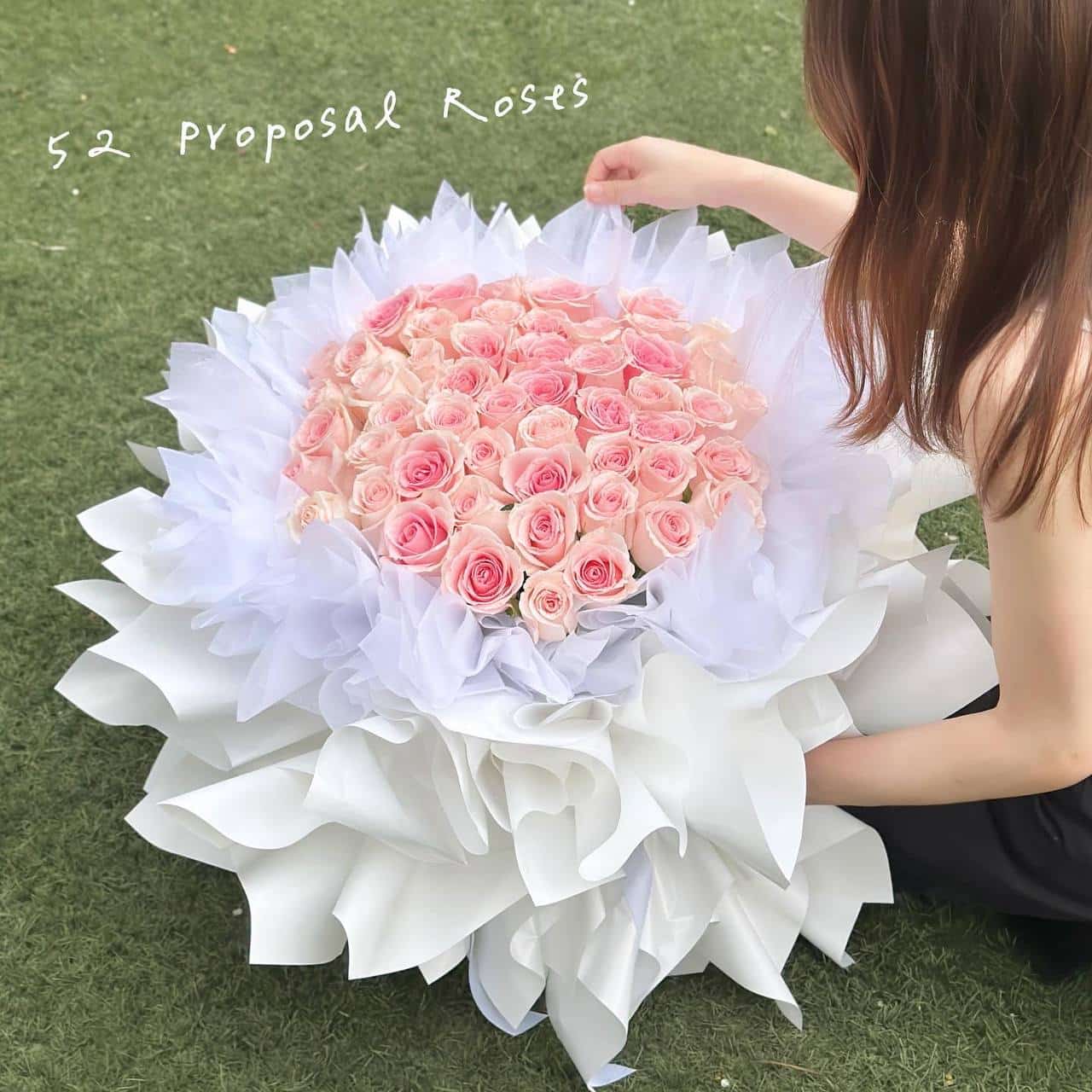 Propose Day Roses Propose with 52 Pink Roses | Luxury Rose Bouquet in KL & Selangor | 52 ...