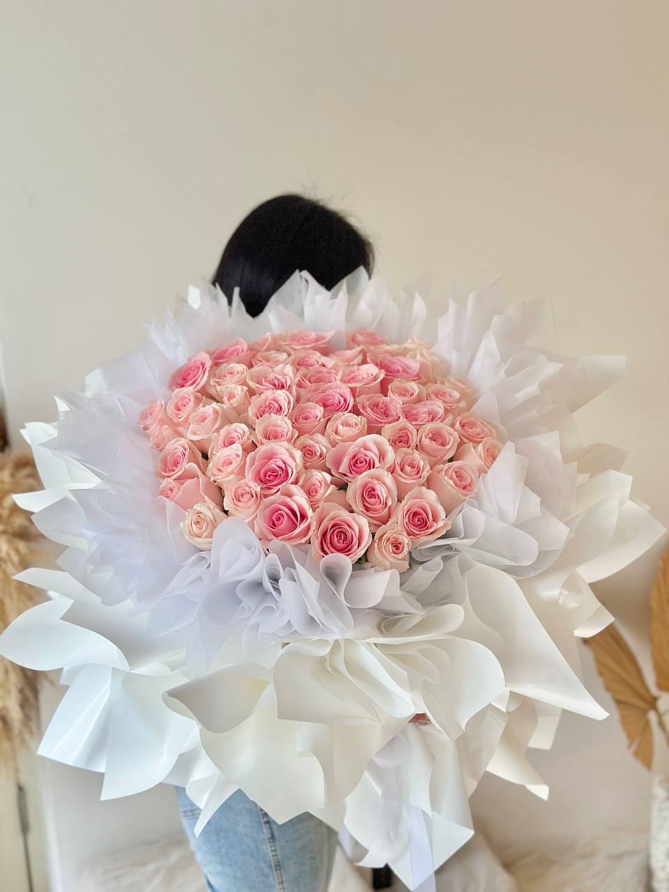 52 Imported Pink Rose Proposal Bouquet