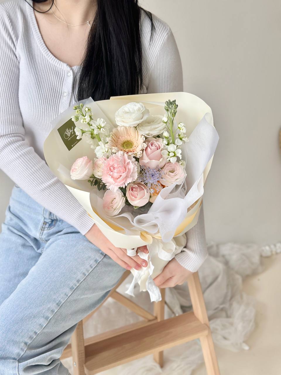 Dylan Pink Rose Mixed Carnation Bouquet