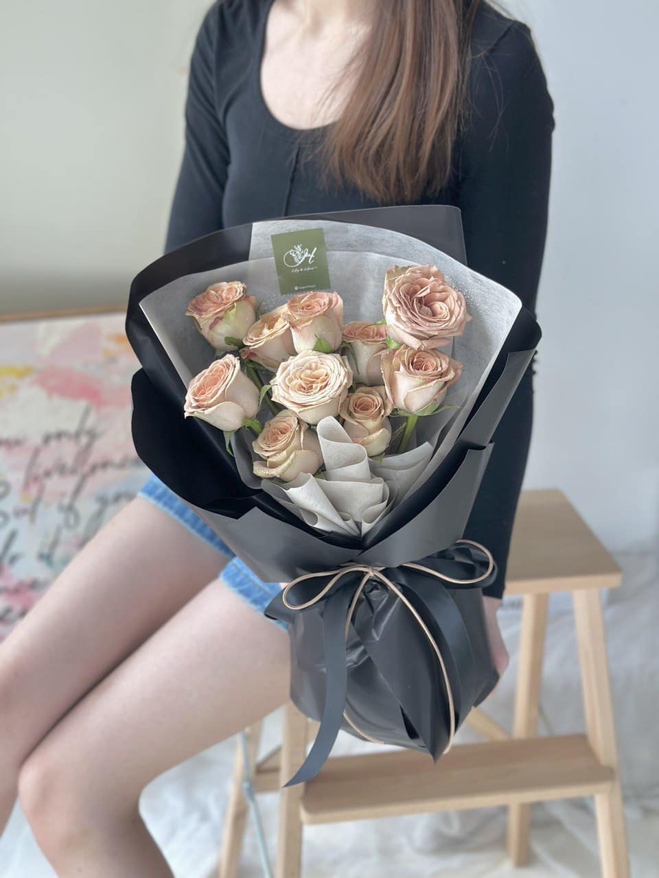 Eron Cappuccino Rose Bouquet