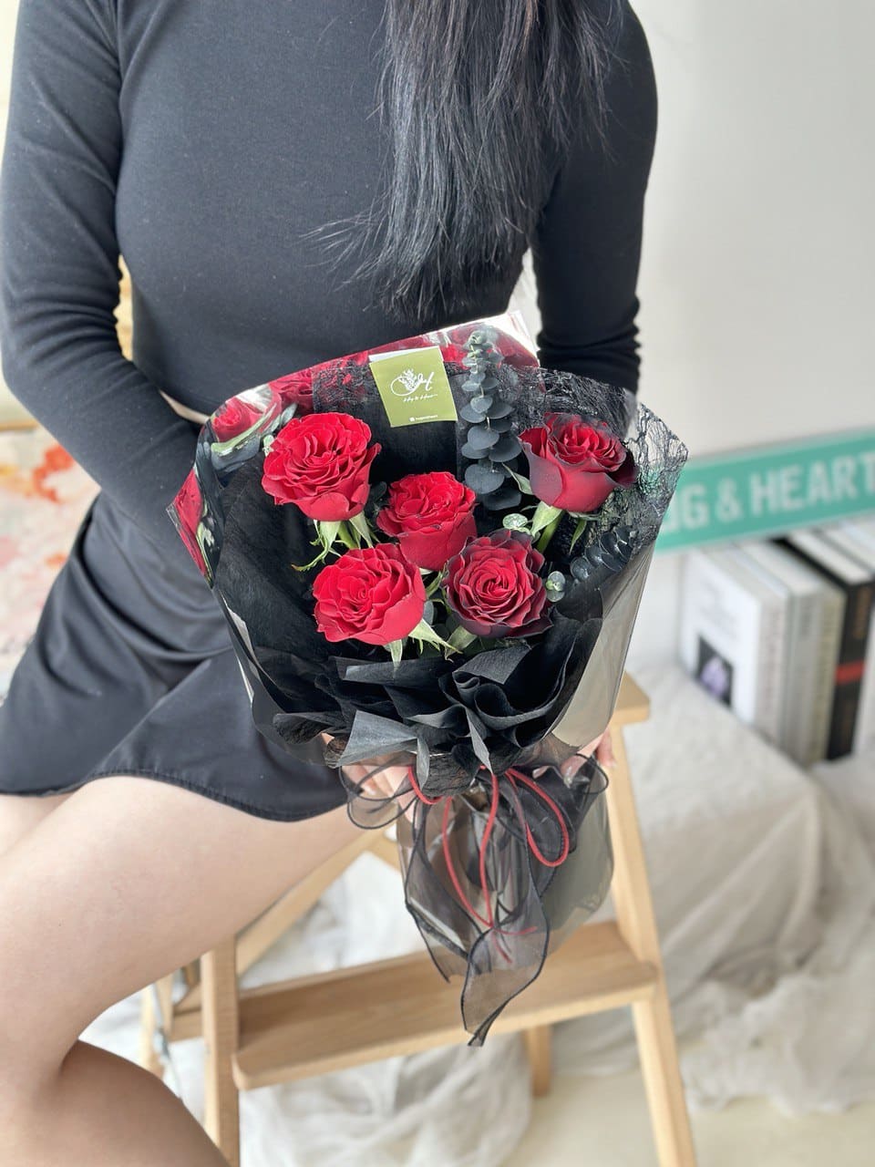 Eun 5 stalks Red Rose Bouquet