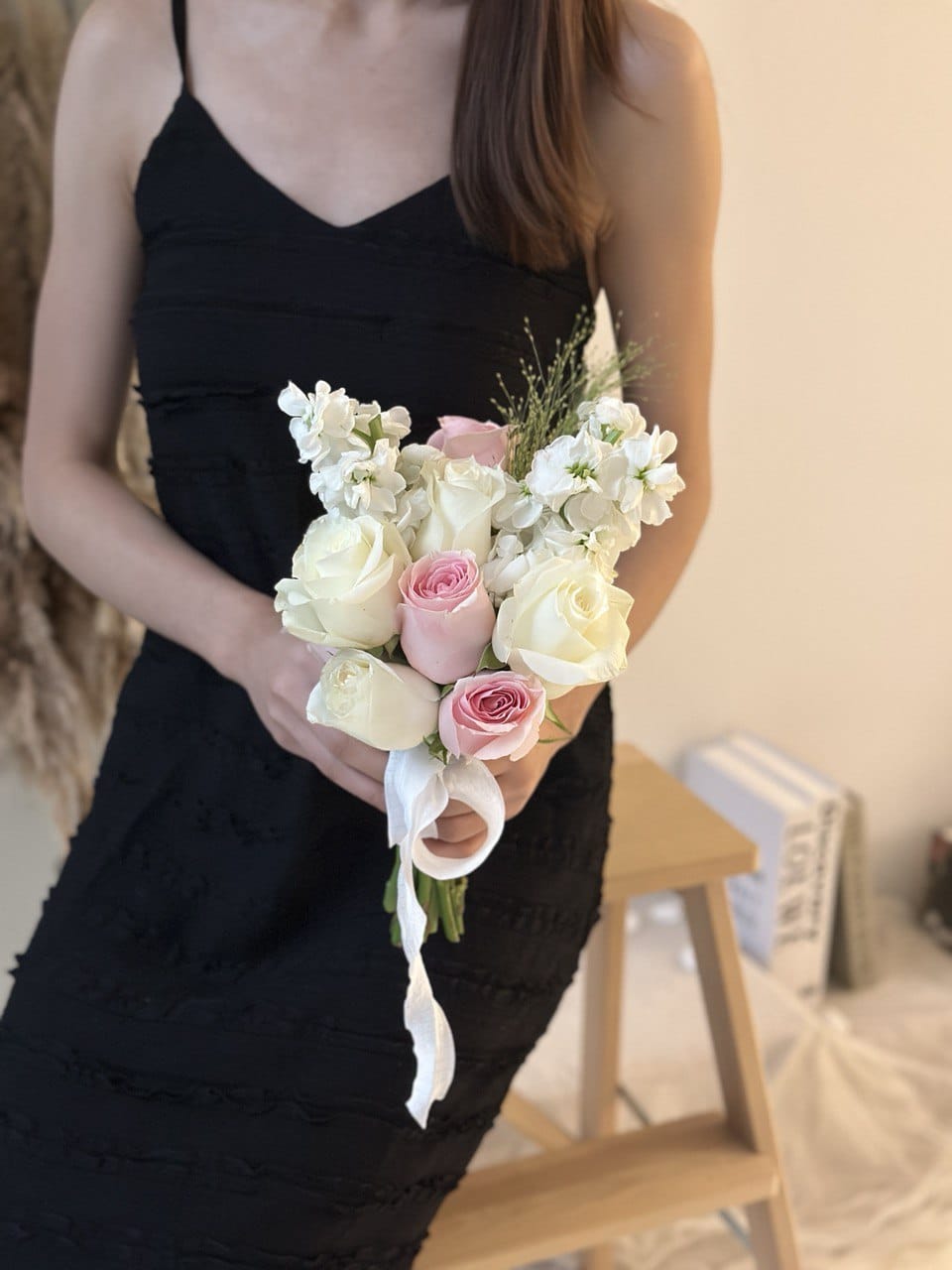 White Pink Bridal Bouquet