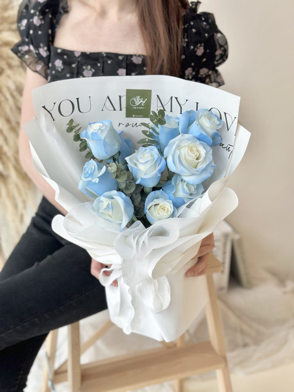 Eugenia Blue Rose Bouquet