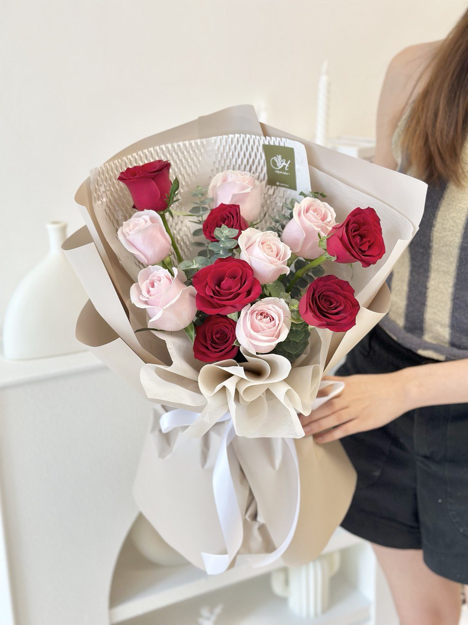 Hette Pink & Red Rose