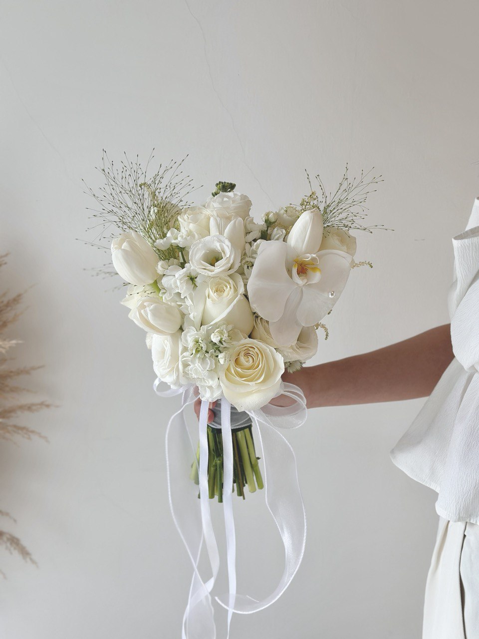 Premium White Korean Bridal Bouquet