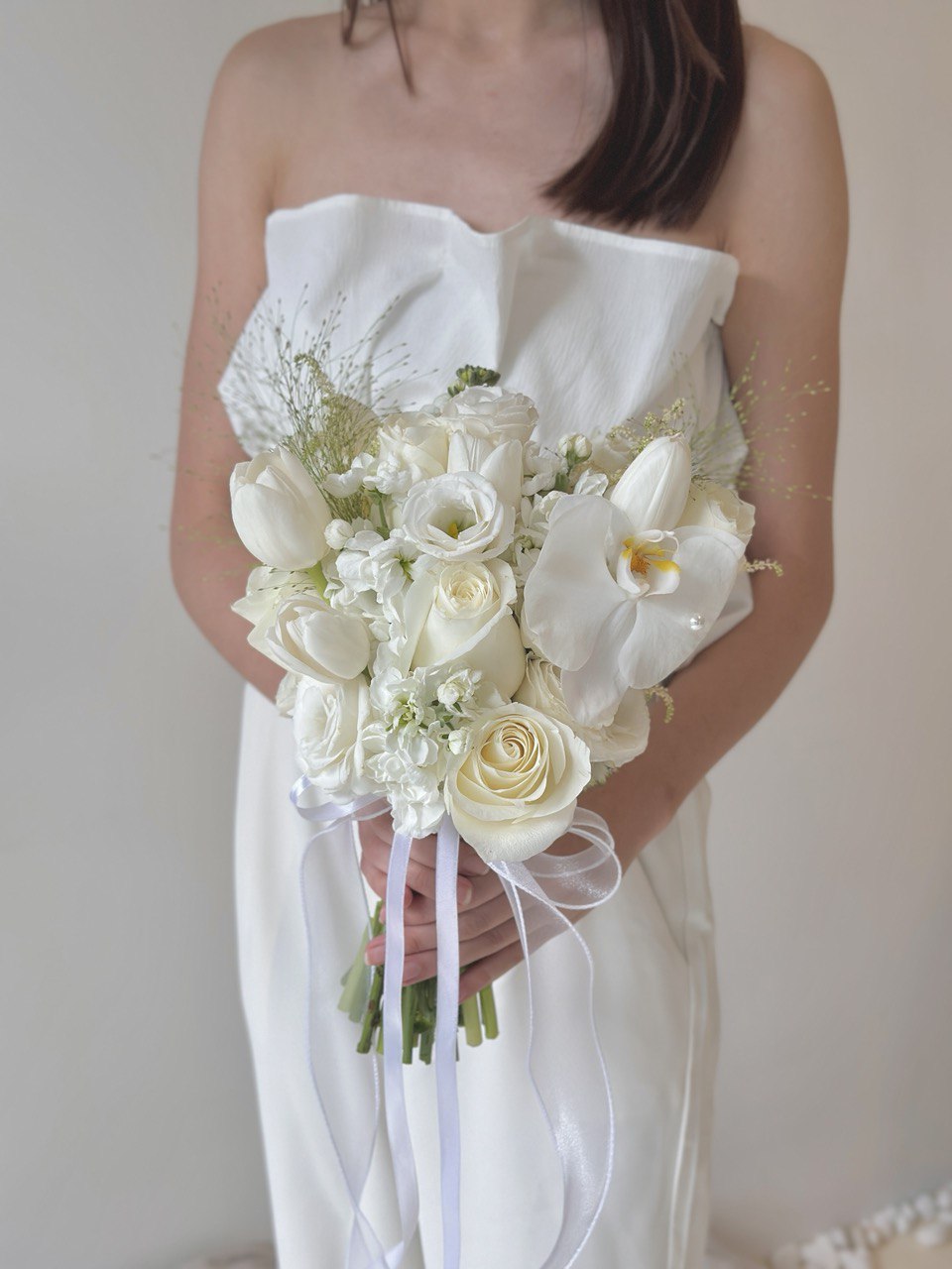 Premium White Korean Bridal Bouquet