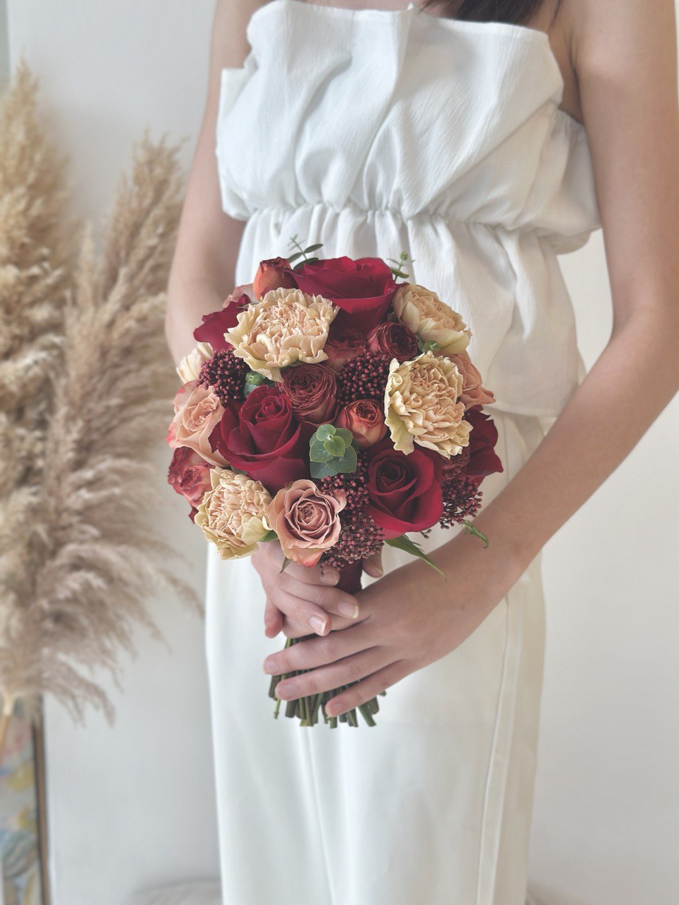 Classic Round Red Bridal Bouquet